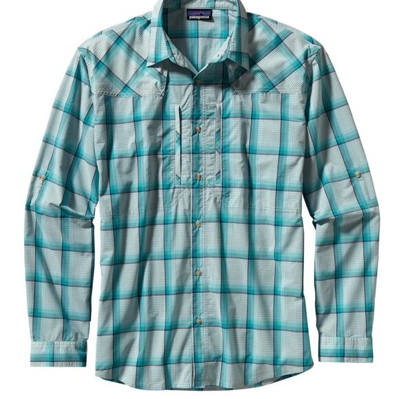 Patagonia Plaid Button Down Plaid Shirt Zippered Chest Pockets Size XL Men - Picture 1 of 5